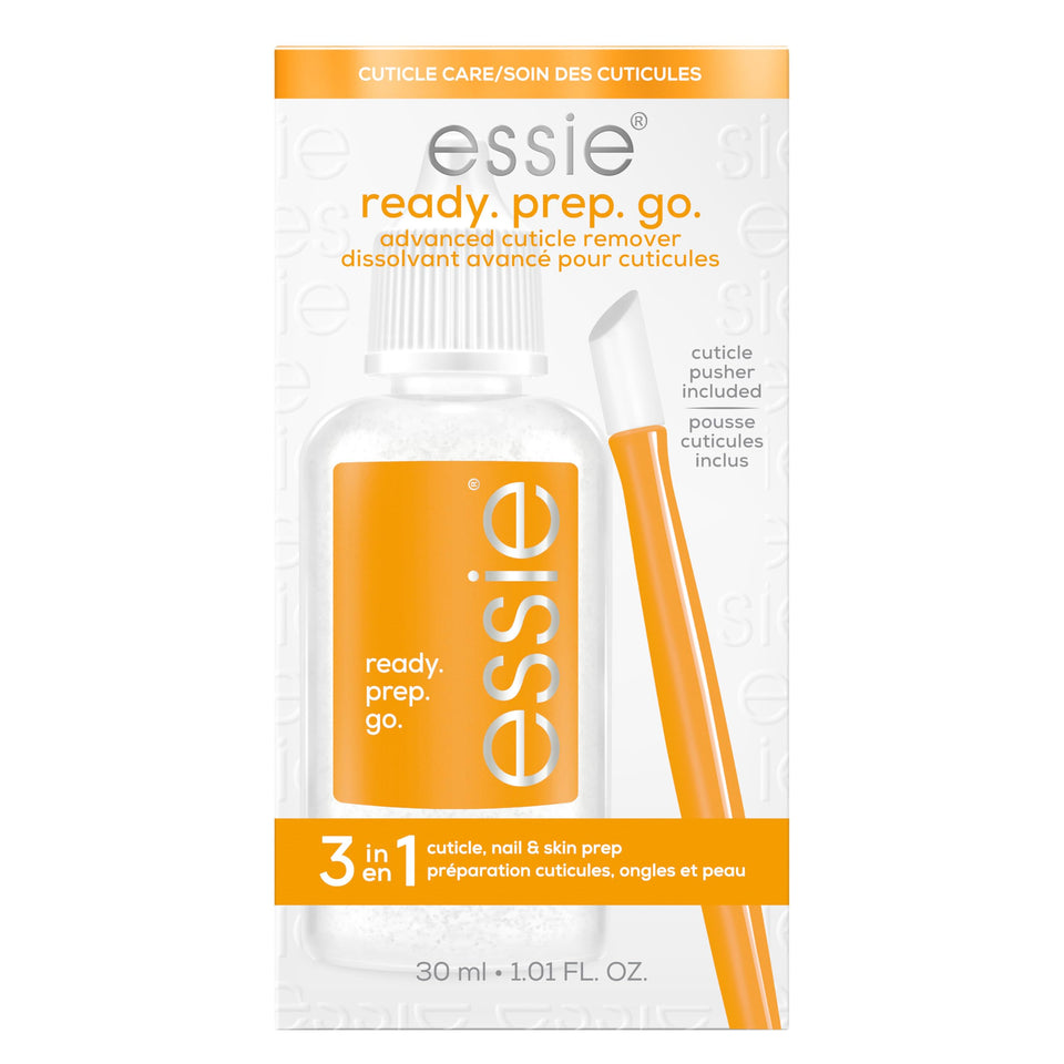 essie front packaging showing bottle and label for clear identification and benefit