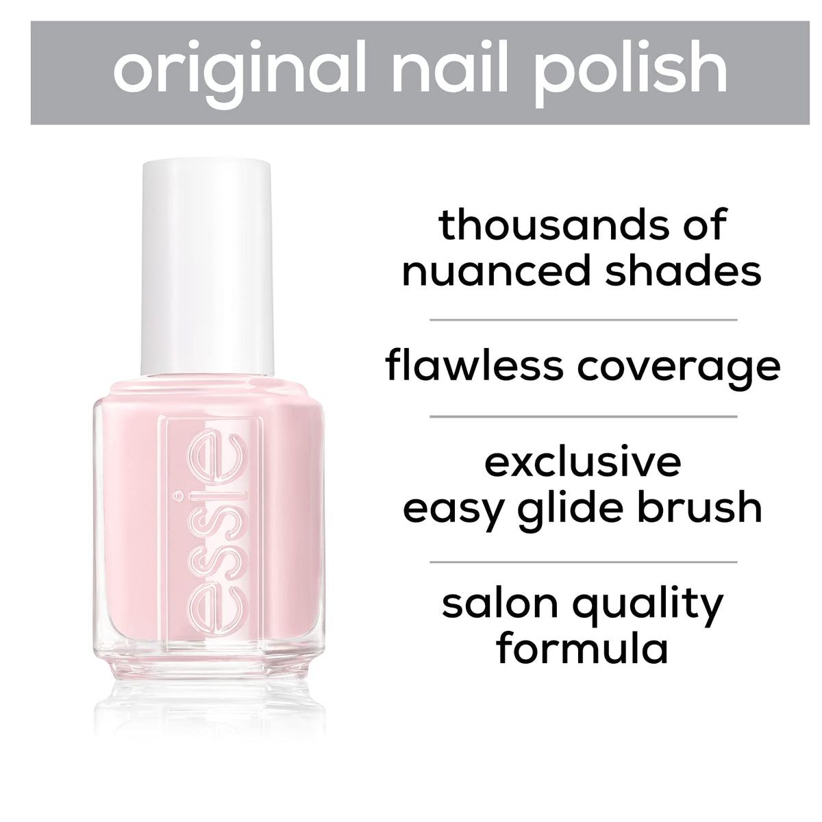 essie hand showing polish scale comparison helps visualize bottle size and nail coverage