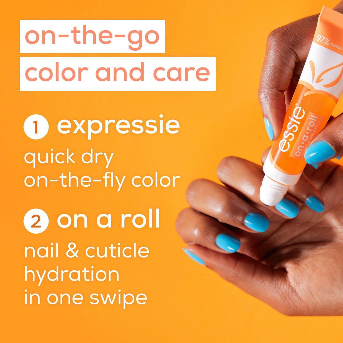 essie product in hand showing travel-friendly 0.46 fl oz size