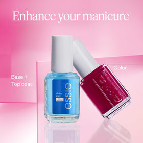 essie hand holding bottle to show size and scale benefit: accurate product proportion