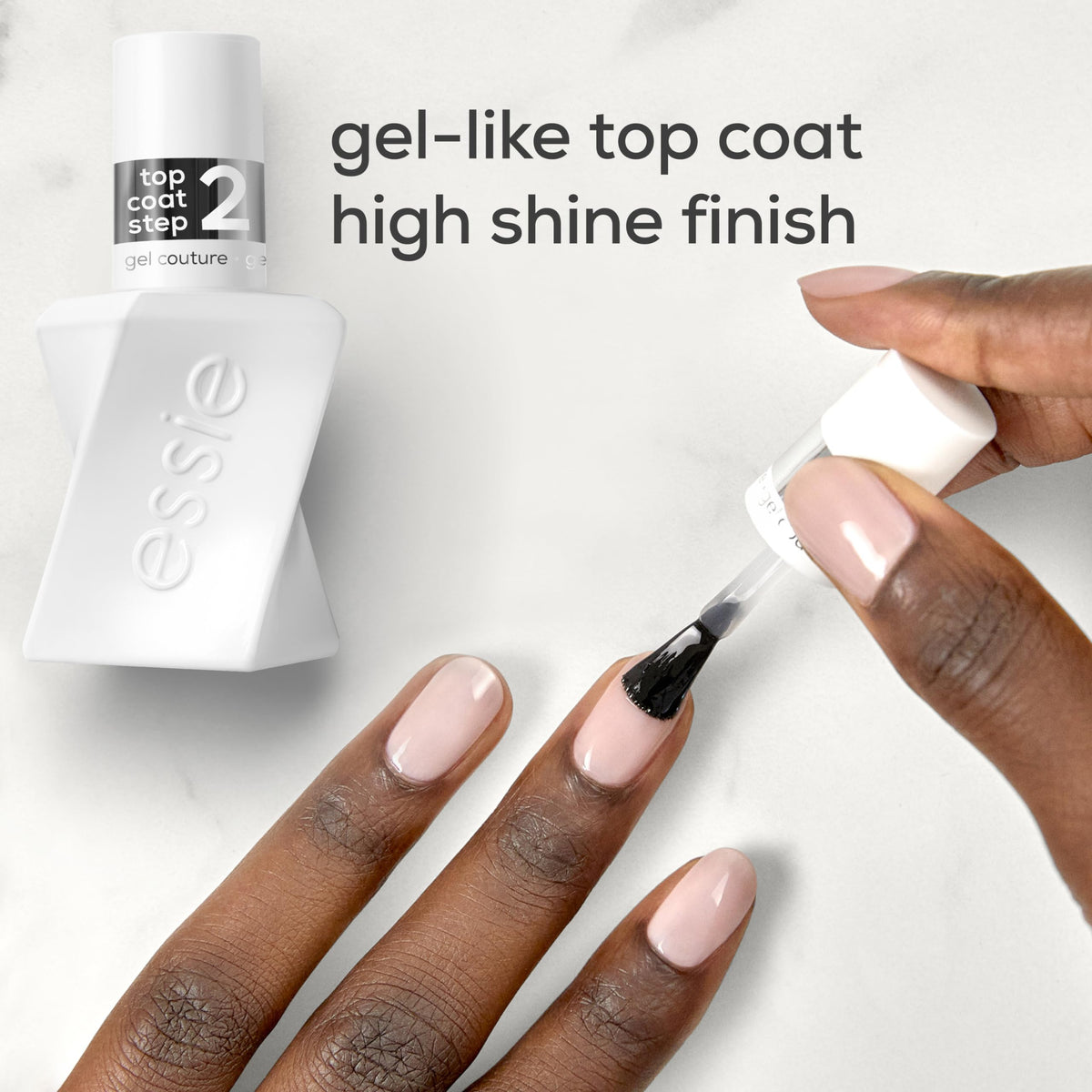 essie before and after nails comparison illustrating stronger chip resistance