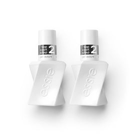 essie top coat front packaging showing glossy finish and duo value