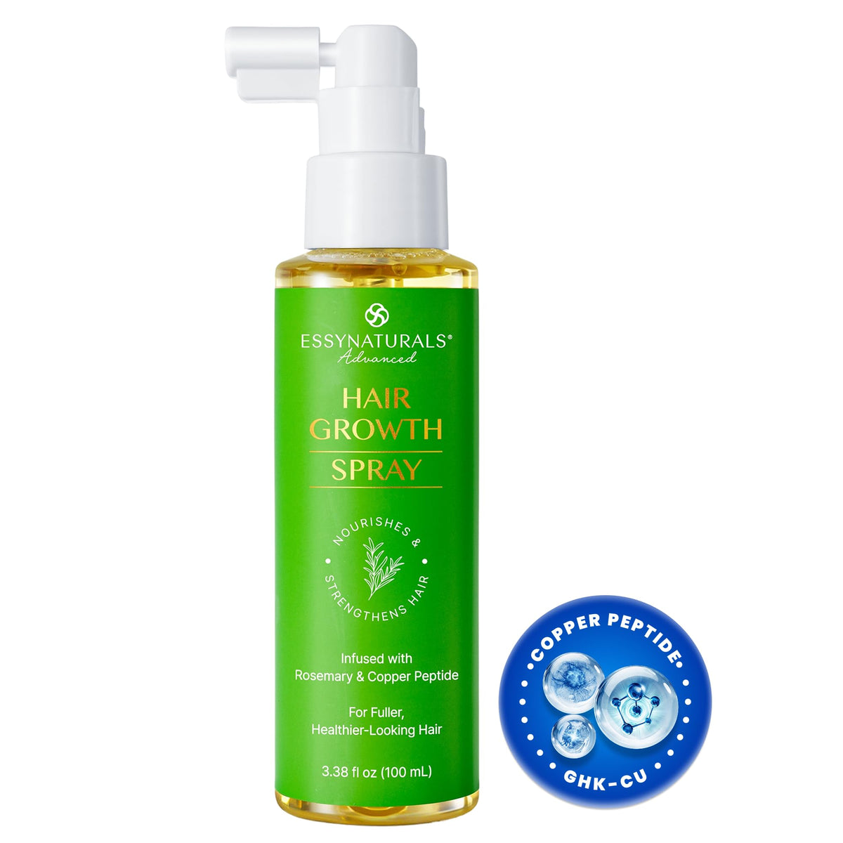 Essynaturals Advanced bottle on bathroom shelf in lifestyle setting showing daily use