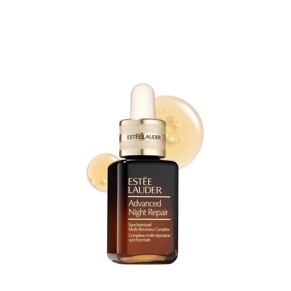 Estée Lauder front bottle showing elegant packaging and quick absorption benefit