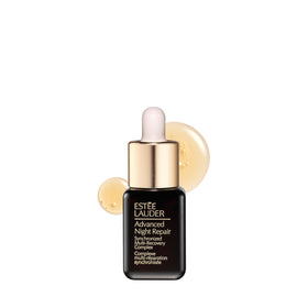 Estée Lauder travel serum front packaging showing compact bottle and branding benefit