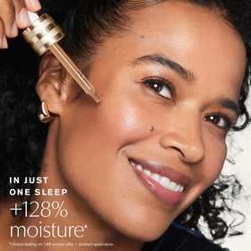Estée Lauder pipette dispensing serum for precise application and measured use