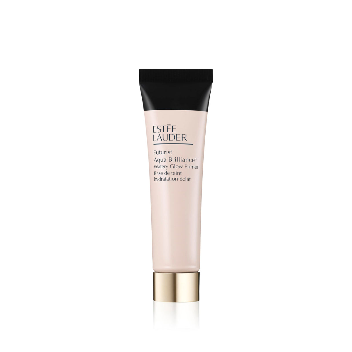 Estée Lauder travel primer front view showing compact tube and glow benefit