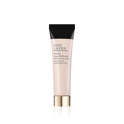 Estée Lauder travel primer front view showing compact tube and glow benefit