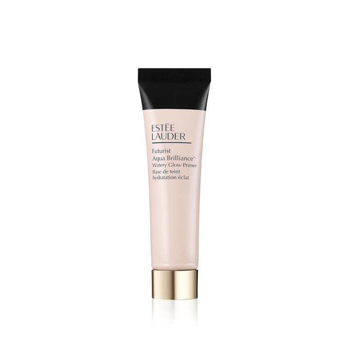 Estée Lauder travel primer front view showing compact tube and glow benefit