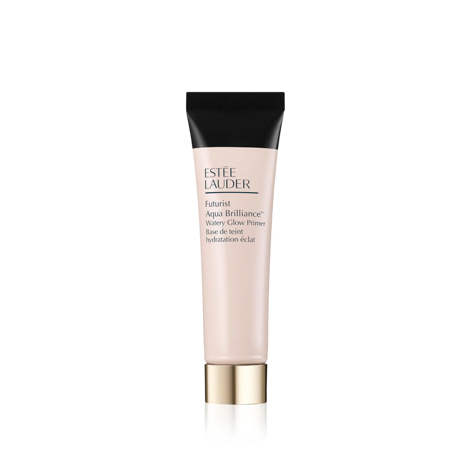 Estée Lauder travel primer front view showing compact tube and glow benefit