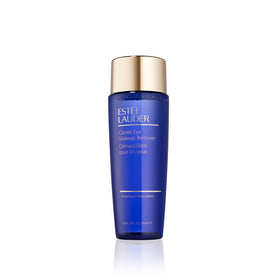 Estée Lauder front bottle shot highlighting clean packaging and gentle formula benefit