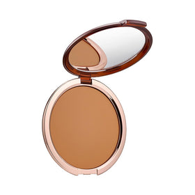 Estée Lauder compact front view showing shade and sleek packaging benefits portability
