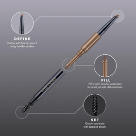 Estée Lauder sponge applicator loaded with powder for natural fullness and blendability