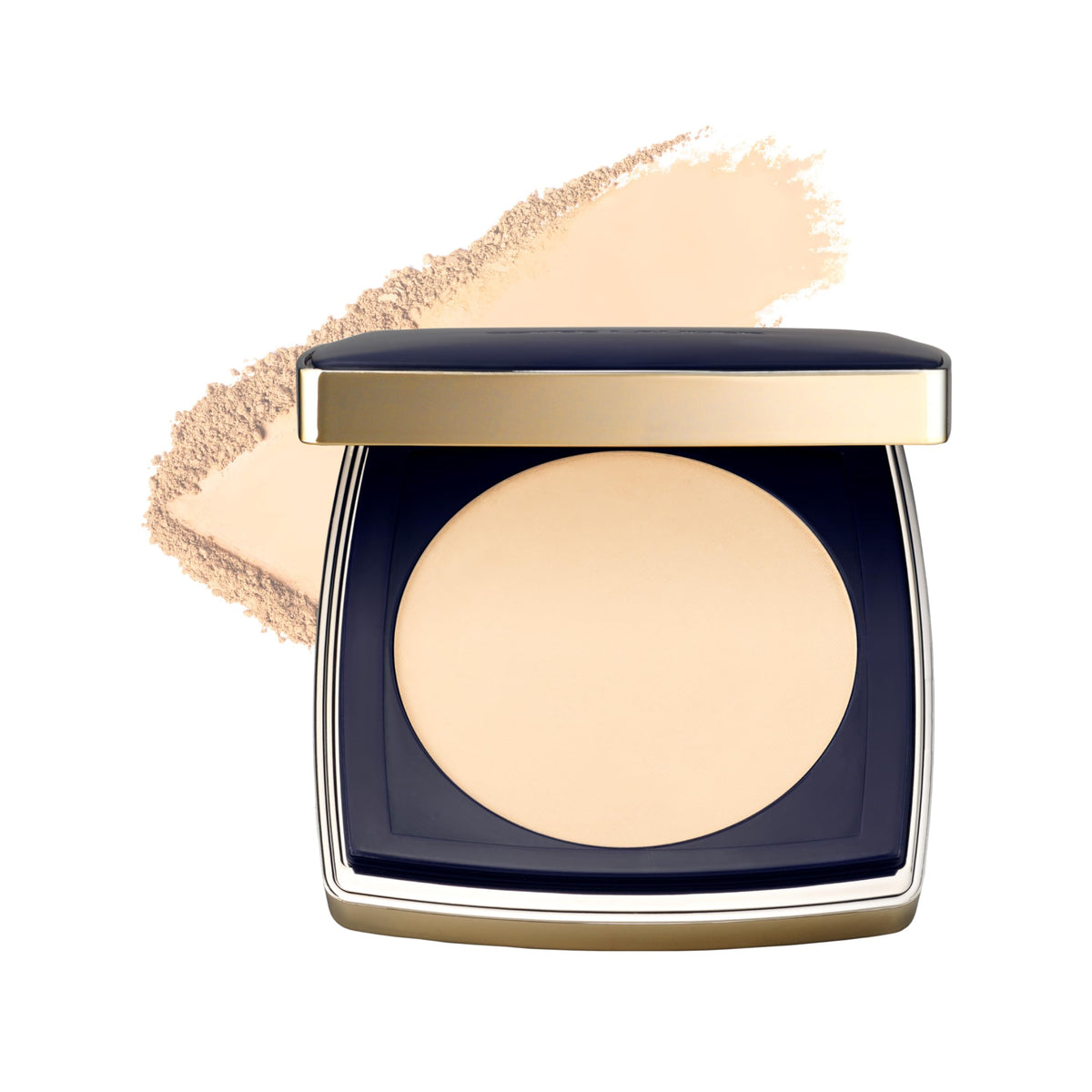 Estée Lauder compact front packaging showing sleek design and luxury