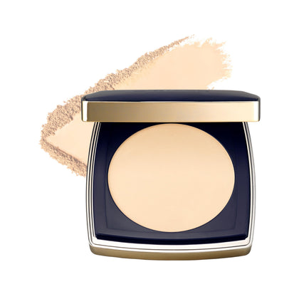 Estée Lauder compact front packaging showing sleek design and luxury