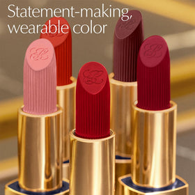 Estée Lauder lipstick open bullet detail for precise application benefit