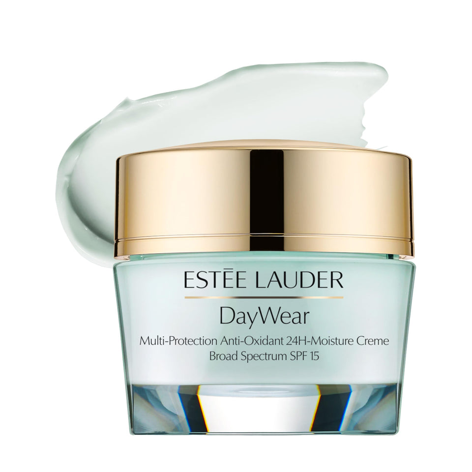 Estée Lauder DayWear front packaging showing jar and label, showcases daily hydration benefit