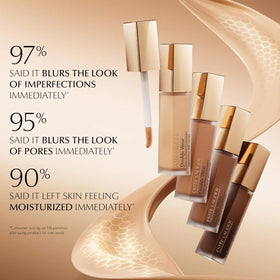 Estée Lauder applicator under-eye demo illustrating brightening benefit