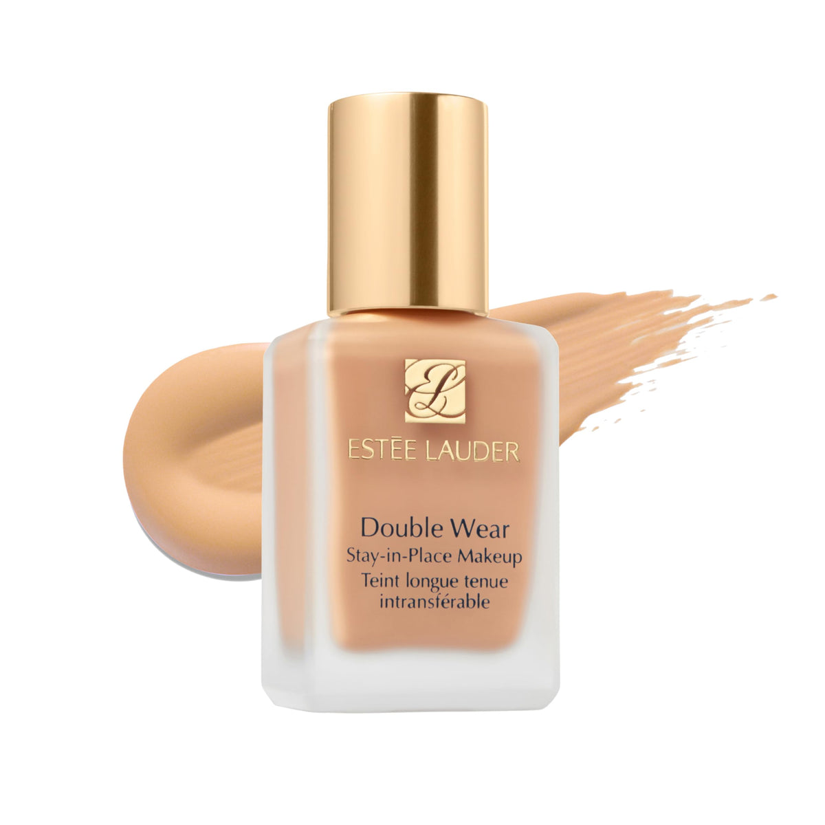 Estée Lauder bottle front view showing label and elegant packaging for easy identification