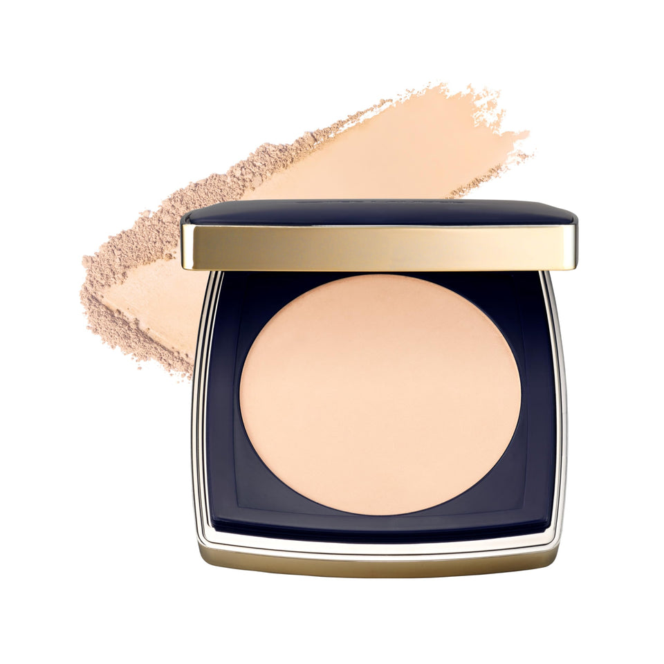 Estée Lauder compact front view showing sleek packaging and luxury appeal