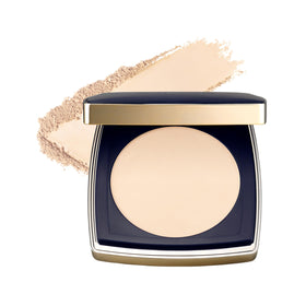 Estée Lauder compact front view showing sleek packaging and luxury finish benefits lasting elegance