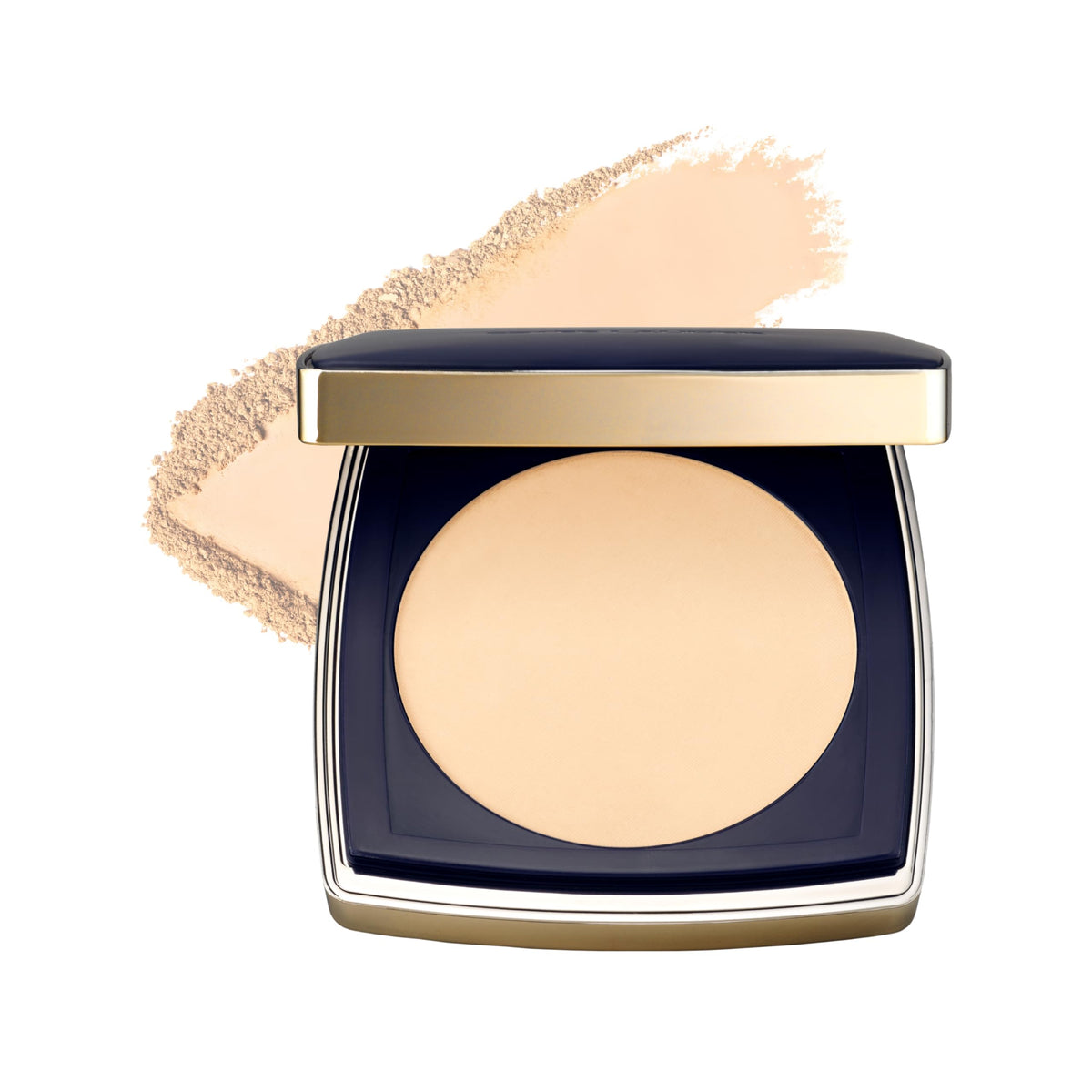 Estée Lauder compact front view showing sleek packaging and luxury feel