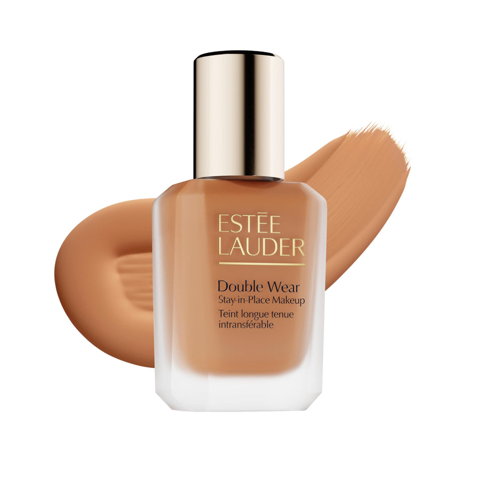 Estée Lauder bottle front view showing packaging and durable matte finish benefit