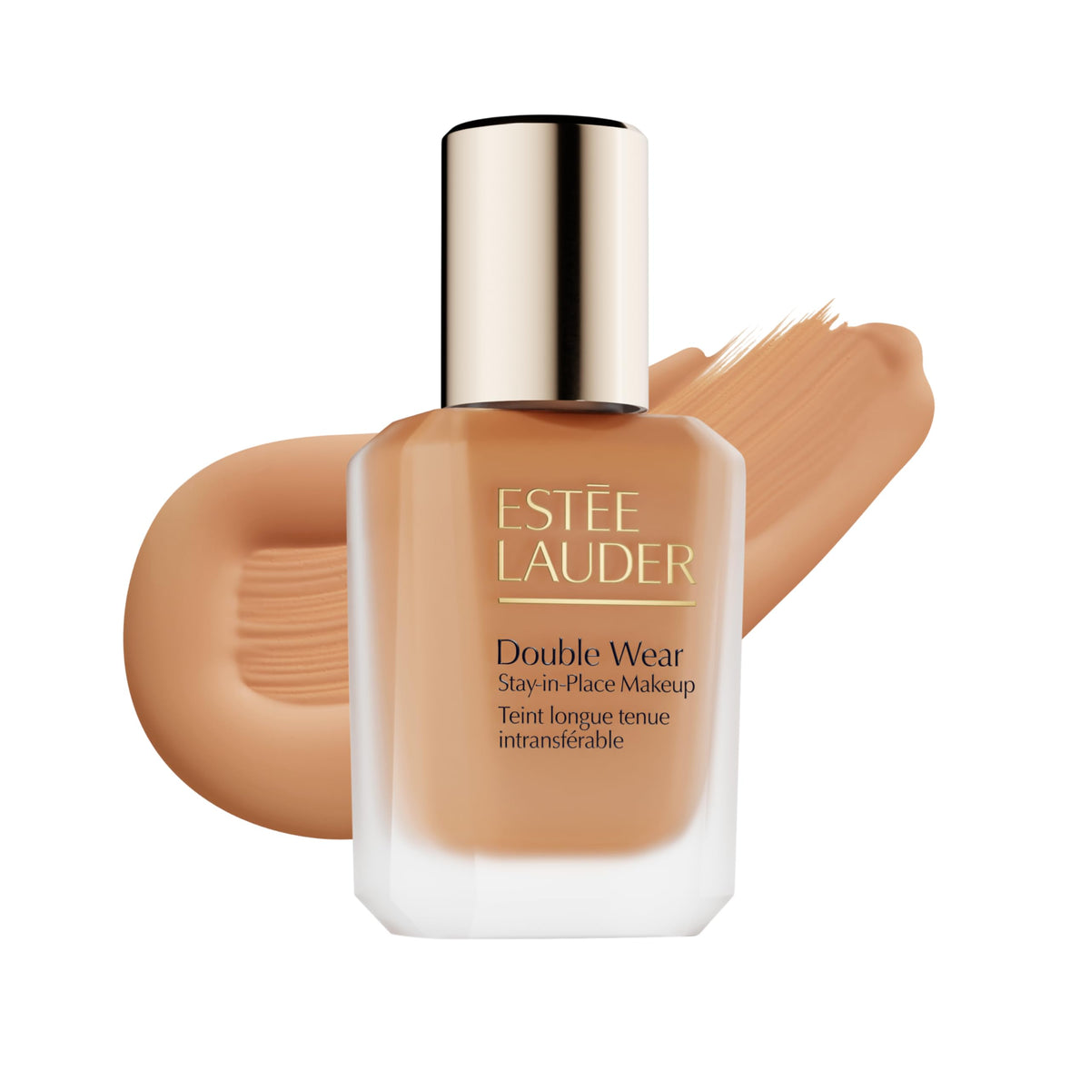 Estée Lauder front packaging showing bottle and cap, professional look and reliability