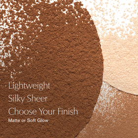 Estée Lauder powder applied with brush demonstrating easy blending and oil control