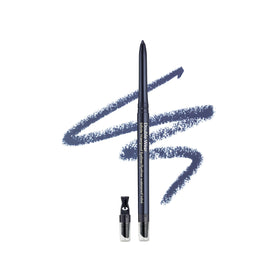 Estée Lauder pencil front packaging showing indigo shade and benefits