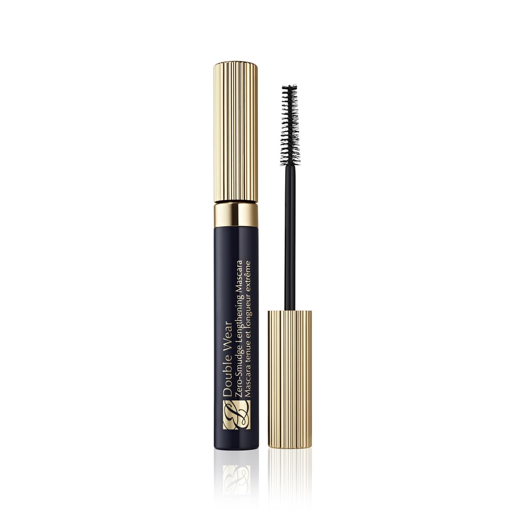 Estée Lauder mascara front packaging showing sleek tube and brand benefit