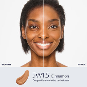 Estée Lauder bottle with pump dispensing foundation for controlled application benefit