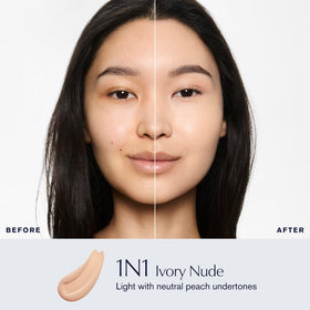 Estée Lauder pump dispensing foundation for controlled, mess-free use