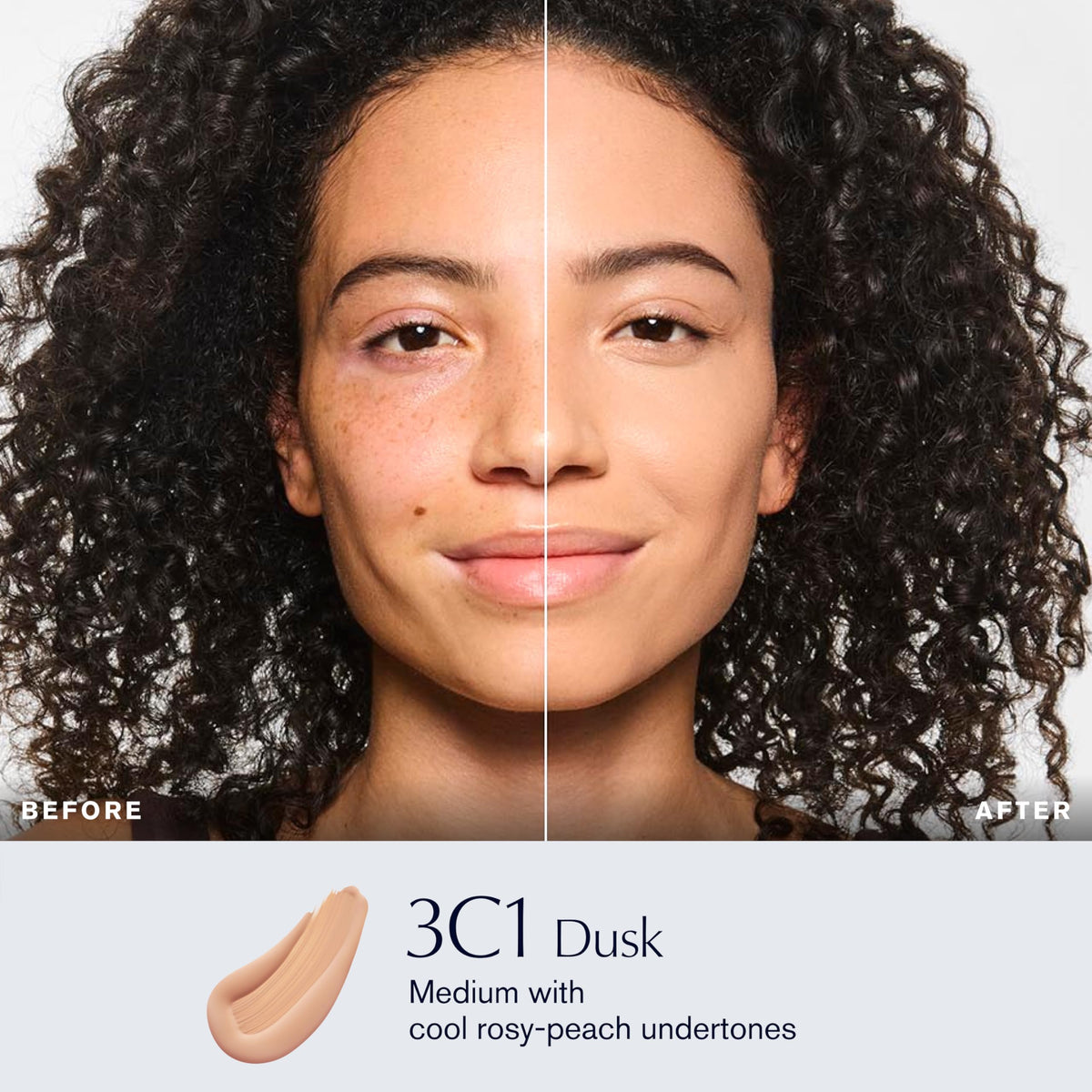Estée Lauder bottle with pump dispensing foundation illustrating controlled application