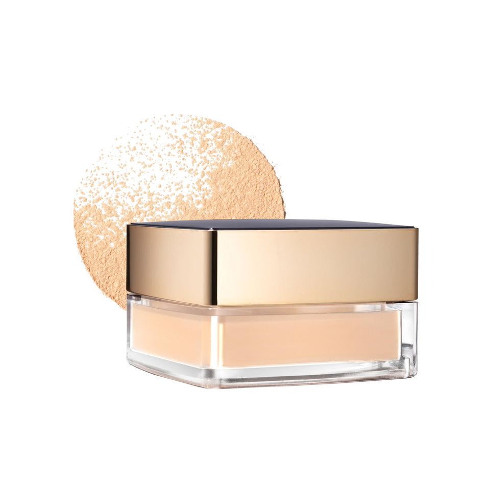 Estée Lauder front packaging showing sleek sculptural compact and branding benefit polish