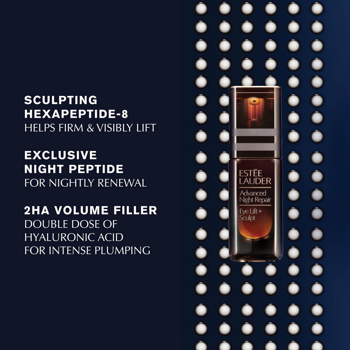 Estée Lauder before and after crow’s feet comparison showing visible reduction