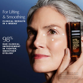 Estée Lauder lid-area focus showing lifted appearance and sculpting benefit