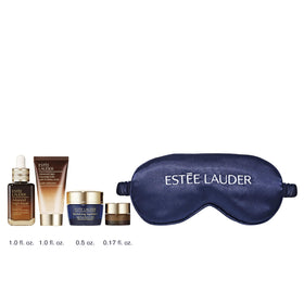 Estée Lauder eye mask applied in a bedtime setting providing targeted overnight hydration