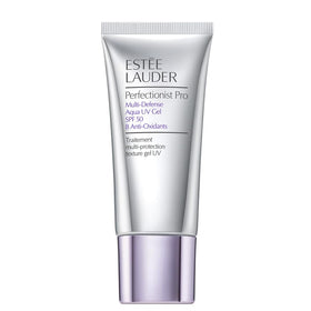 Estée Lauder front packaging showing sleek tube and SPF 50 protection benefit