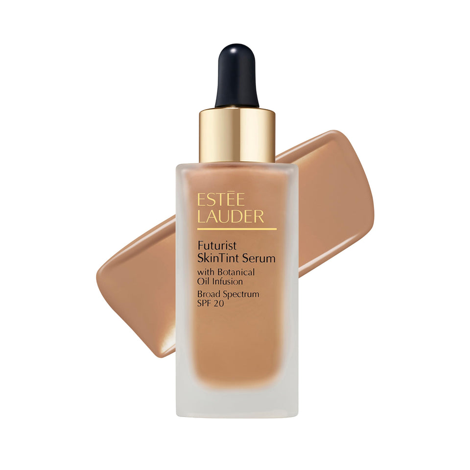 Estée Lauder bottle front packaging showing elegant label and SPF benefit