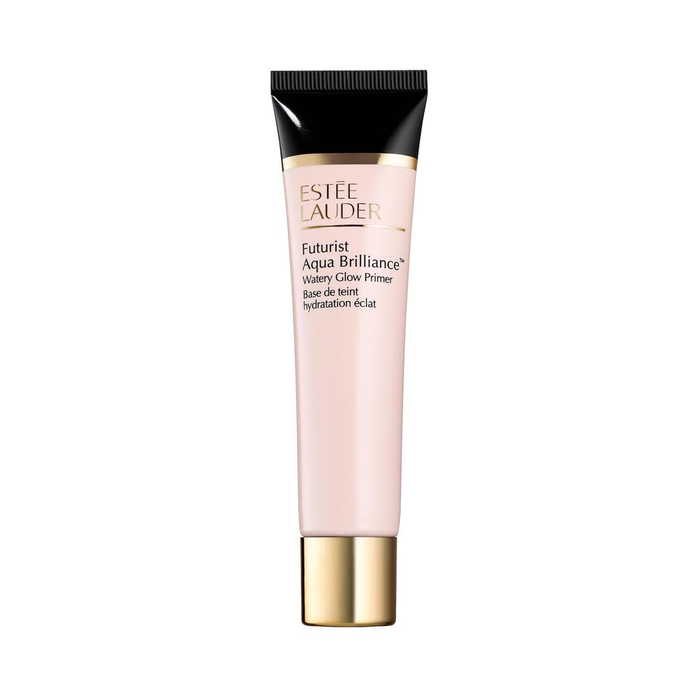 Estée Lauder front packaging of Aqua Brilliance primer showing product name and size benefits