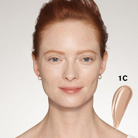 Estée Lauder before and after undereye, illustrates brightening and coverage benefit