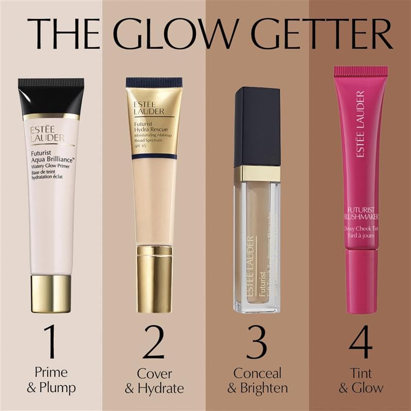 Estée Lauder mixing tint with foundation to create custom dewy coverage
