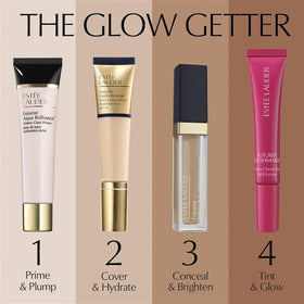 Estée Lauder mixing tint with foundation to create custom dewy coverage