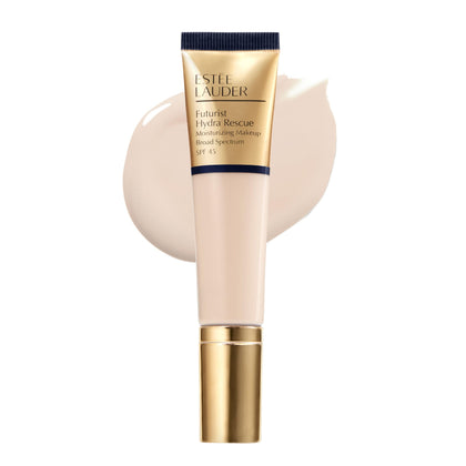 Estée Lauder front pump bottle showing product packaging and ease of use