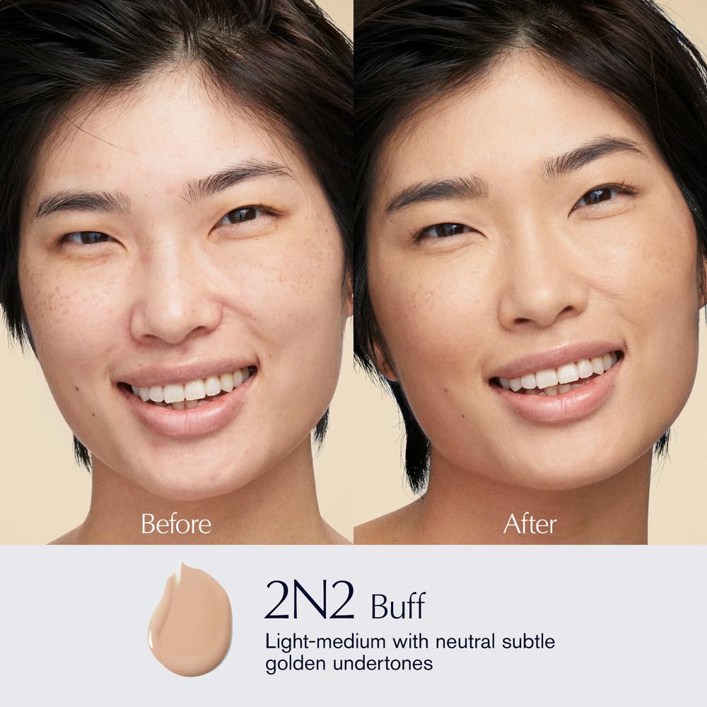 Estée Lauder pump dispensing foundation texture demonstrating smooth application benefit