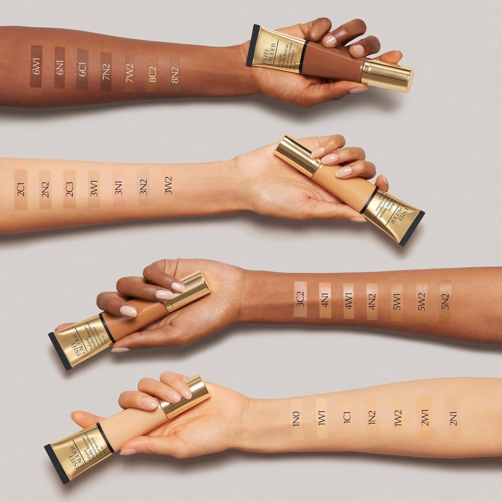 Estée Lauder Futurist texture swatch on skin showing smooth blendability and hydration benefit