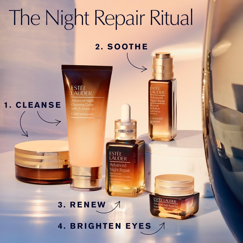 Estée Lauder label and ingredient list highlighting 25% safflower seed oil benefit