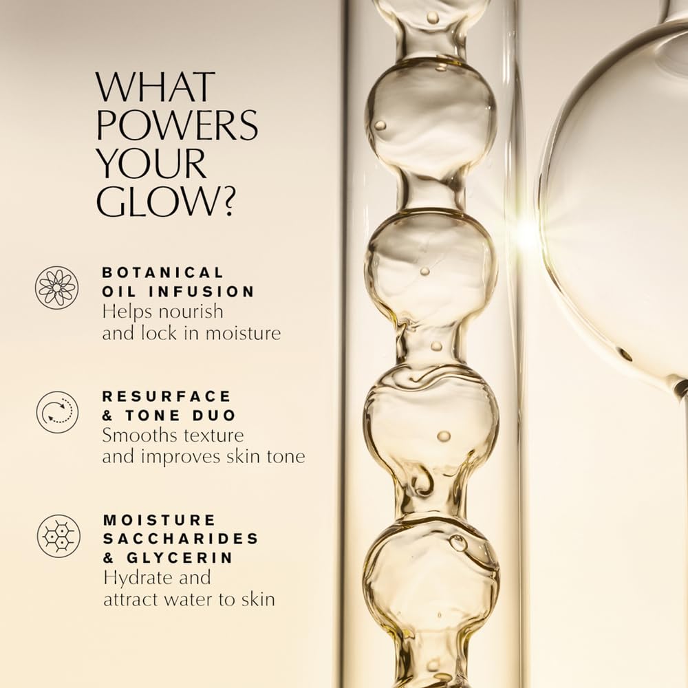 Estée Lauder product on vanity during morning routine showing effortless glow