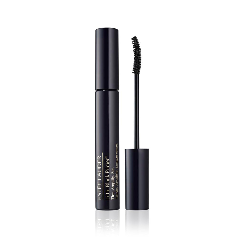 Estée Lauder little black primer front packaging showing sleek tube and label for easy identification and elegance